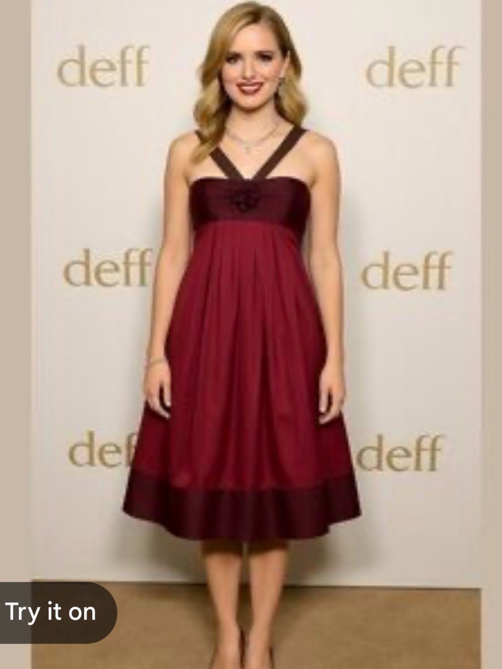 Club Monaco Women's Burgundy Sleeveless Empire Cocktail Dress EUC